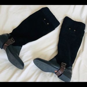 Anthropology leather tall boots